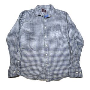 UNTUCKit‎ Soft Cotton Shirt Mens XL Blue Check Long Sleeve Button Up